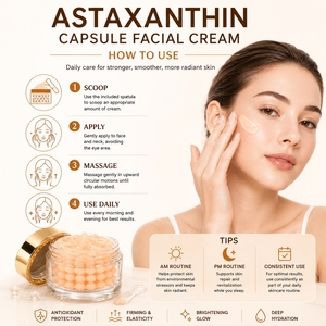 Crema Viso con Capsule di Astaxantina, Idratante Antiossidante Avanzato Anti-Età per Pelle Spenta, Illuminante, Rassodante <span class=keywords><strong>e</strong></span> Idratazione Profonda - Product Image 5