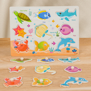 Montessori Wooden Puzzle Board Set Cognitive Development Preschool Toddler Educational Matching Play Grasping Panel Toy - Product Image 4