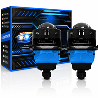 YHKOMS Ultra Short T65 3.0 pouces Lentille de projecteur Bi-LED Double coupelle de lampe Double puce 12V 80W 6000K Nouveau 30000 Lumens Montage direct