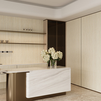 Lámina de PVC Blanca Brillante, Panel de PVC con Efecto Mármol UV para Decoración de Paredes de Gabinetes de Cocina