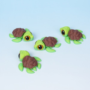 2026 Gzyuyou Aimants de réfrigérateur tortue en PLA imprimés en 3D, série sur le thème de l'océan, ornements animaux à grands yeux, mini-jouets créatifs - Product Image 4