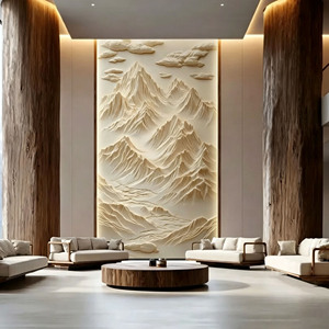 Carta <span class=keywords><strong>da</strong></span> Parati Murale 3D Personalizzata OEM con Rilievo di Montagna, Arte Murale Zen Cinese all'Ingrosso, Fornitore di Decorazioni per Hotel, Ville e Soggiorni - Product Image 5