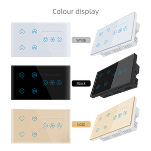Interruttori Luce a Parete Smart WiFi OCY Tuya con Pannello Touch in Vetro, Controllo Remoto tramite APP, 4 Gang, 1 Interruttore per Controllo Velocità Ventilatore - Product Image 6