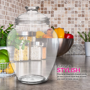 Candy & <b>Cookie</b> <b>Jar</b> with Lid 1 Gallon Premium Acrylic Clear Apothecary <b>Jar</b> Wedding & Home Decor Centerpiece Storage Canister - Product Image 5