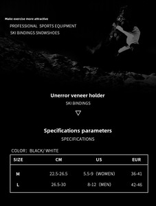 Attache de planche de <span class=keywords><strong>ski</strong></span> pour adulte, niveau avancé, en nylon, réglable, écologique, boucle de fixation de botte de <span class=keywords><strong>ski</strong></span> Echo SN020 - Product Image 4