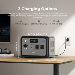 Portable Solar Generator 512Wh <b>Battery</b> Outdoor Camping 800W Power Station P800E QC PD Fast Charge Solar Energy Storage S - Product Image 5