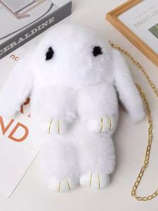 All'ingrosso portachiavi leggero a forma di <span class=keywords><strong>coniglio</strong></span> personalizzato carino divertente peluche bambole ciondolo soffice <span class=keywords><strong>coniglio</strong></span> peloso peluche per le donne adulti - Product Image 6