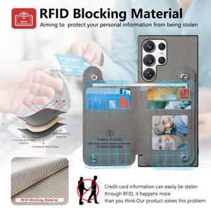 Étui portefeuille antichoc gaufré pour <span class=keywords><strong>Samsung</strong></span> S26 Ultra/S25 FE/A57 avec dragonne, porte-cartes, support et coque de protection - Product Image 3