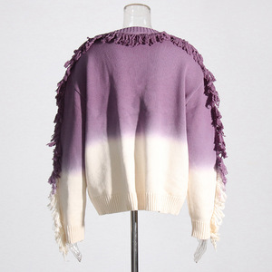 À la mode décontracté femmes <span class=keywords><strong>pull</strong></span> 2025 automne nouveau Design col rond <span class=keywords><strong>pull</strong></span> <span class=keywords><strong>grande</strong></span> <span class=keywords><strong>taille</strong></span> dégradé couleur <span class=keywords><strong>pull</strong></span> - Product Image 3