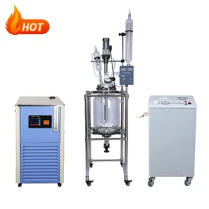 New Type 1-100 Liter Glass Jacketed Reactor