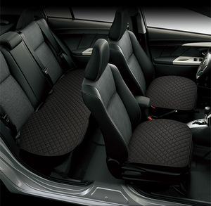 Housse de siège de voiture universelle en PU respirant de <span class=keywords><strong>luxe</strong></span> à motif diamant, protection intégrale pour l'intérieur de la voiture, 2 pièces - Product Image 2