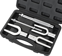 Kit de séparation de rotules 5 pièces, kit de séparation à fourche, kit d'outils pour biellettes de direction, kit de démontage de rotules, de biellettes de direction et de bras Pitman