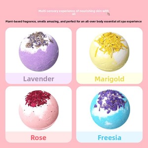 Bombas de Baño Transfronterizas de 100g con <span class=keywords><strong>Bicarbonato</strong></span> de Sodio, Flores Secas y Aceites Esenciales, Pétalos de Flores, Embalaje sin Envoltorio, Venta al por Mayor para Ducha - Product Image 3