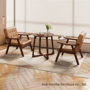 Sofá individual de madera maciza para el hogar, estilo Retro, pequeño apartamento, Internet, cafetería, dormitorio, recepción, balcón perezoso, muebles para el hogar - Product Image 1