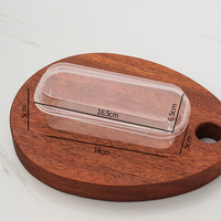 Boîte à gâteau rectangulaire transparente jetable en plastique PET avec couvercle, emballage alimentaire de qualité alimentaire pour la présentation de desserts
