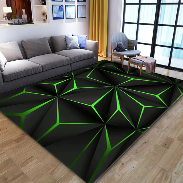 Geometry New Design Customize Home Living Room Floor Area Rugs 3d Carpet Decorative Rug