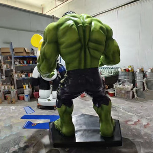 Escultura de Fibra de Vidrio a Precio de Fábrica, Gran Escultura de Resina del Superhéroe <span class=keywords><strong>Hulk</strong></span>, Escultura Decorativa para Calles Comerciales - Product Image 5