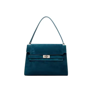 Bolso de hombro de mujer personalizado de moda retro, de cuero de gamuza esmerilado de alta calidad. - Product Image 6