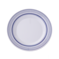 Assiette Ronde de 13 pouces en Mélamine Personnalisée Blue Rhyme Secret, Imprimée sur Mesure, Compatible Lave-Vaisselle et Micro-ondes, Anti-Décoloration, OEM ODM, Vente en Gros