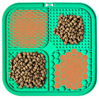 Tapis de léchage anti-anxiété pour animaux de compagnie, tapis de bain et de toilettage pour chiens, tapis de léchage à alimentation lente pour chiens, tapis de léchage au beurre de cacahuète avec ventouses pour chien