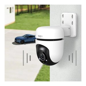 Caméra de surveillance vidéo TC40 Pan & Tilt Blanc & Noir 1080p Full HD WiFi Extérieur Capteur CMOS Cloud Suivi IA IP65 - Product Image 3
