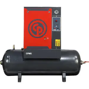 China fornecedor 8bar 10bar hp rotary chicago pneumático cpm 5 tm parafuso compressor de ar do tanque 200l