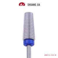 SHUANGJIA professionnel 6.8mm foret à ongles fraise en carbure incrusté de diamants pour manucure électrique Gel et accessoire de polissage en acier