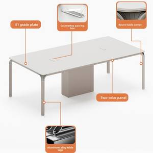 <span class=keywords><strong>Table</strong></span> <span class=keywords><strong>de</strong></span> conférence moderne blanche, <span class=keywords><strong>table</strong></span> <span class=keywords><strong>de</strong></span> réunion en bois <span class=keywords><strong>de</strong></span> luxe pour 8, 10, <span class=keywords><strong>12</strong></span> personnes, grand bureau rectangulaire pour salle <span class=keywords><strong>de</strong></span> réunion - Product Image 5