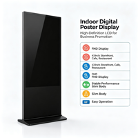 Écran tactile numérique sur pied de 65 pouces, affichage Windows 4K, CMS intégré, indice de protection IP68, prise en charge de l'animation pour ascenseurs