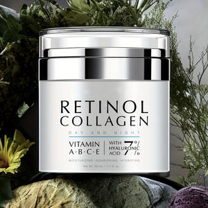 Crema Hidratante con Retinol, Ácido Hialurónico, Vitaminas B, C y <span class=keywords><strong>E</strong></span> para Piel Sensible, Reparación, Hidratación, Antienvejecimiento, Cuidado Facial para Mujeres, de Día - Product Image 4