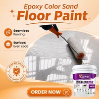 Peinture de sol décorative en époxy sans joint avec sable coloré, revêtement résistant à l'usure pour sols de magasins de détail