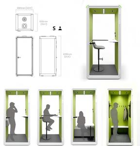 Portable Modular Soundproof Office Pod Acoustic Phone Booth Silent Work Booth For Open Plan Office Space - Product Image 3