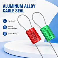 Sello de Seguridad Metálico de Aluminio ST-CS-HJ4 con Número Único para Uso en Furgonetas de Carga Aduanera