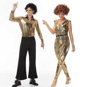 Tenues de scène, costumes disco des années 1970, ensembles de pantalons hippie pour couples, combinaisons évasées des années 60 <span class=keywords><strong>et</strong></span> 80, tenues de fête pour femmes <span class=keywords><strong>et</strong></span> hommes - Product Image 4
