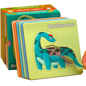 Rompecabezas de cartón de educación temprana para niños de 0 a 6 años, imagen de lectura en chino e inglés y tarjeta de alfabetización de objetos - Product Image 1