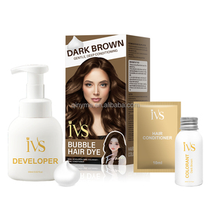 IVS Men Women Easy DIY Home Use Bubble Foam <strong>Hair</strong> Coloring Dark <strong>Brown</strong> <strong>Hair</strong> <strong>Dye</strong> Color - Product Image 1
