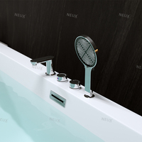 Baignoire autoportante rectangulaire en acrylique de haute qualité, design minimaliste, blanche, sur mesure, pour appartement