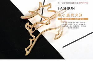 2025 Nueva gran oferta al por mayor Navidad refinar Metal liso ciervo pasador pinzas para el cabello horquillas - Product Image 2