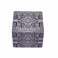 Boîte à bijoux carrée en bois imprimée, doublure en velours, logo personnalisé, couvercle à charnière pour bague, boucles d'oreilles, demande en mariage, emballage cadeau de luxe