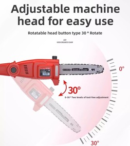 Scie à chaîne télescopique sans fil YAT 40V 1200W avec angle de coupe réglable, outil nu - Product Image 4