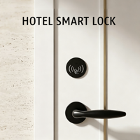 Serrure de porte électronique intelligente en acier inoxydable pour hôtels, avec carte RFID et carte-clé silencieuse
