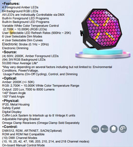 ไฟสโตรปไลท์ LED 450W สำหรับเวทีเต้นรำไฟ LED แบบกระพริบอุปกรณ์สำหรับ DJ ไฟผู้ชมไฟกระพริบสีเหลืองไฟดิสโก้ - Product Image 2