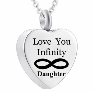 love you infinity Heart Family Friend Pet Cremation Colgante Memorial Memorial para Mujeres Hombres - Product Image 1