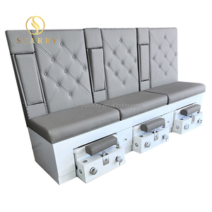 Silla de <span class=keywords><strong>pedicura</strong></span> cómoda personalizable de fábrica para salón de manicura, silla de salón de <span class=keywords><strong>pedicura</strong></span> doble blanca con <span class=keywords><strong>hidromasaje</strong></span> de pie de lujo - Product Image 4