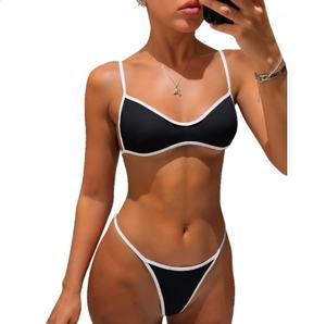 Traje de Baño de Dos Piezas con Estampado de Leopardo, Estilo Europeo y Americano, Sexy, con Tirantes, Nuevo Modelo 2026 - Product Image 1