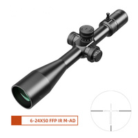Lunette de visée professionnelle HD infrarouge FFP 6-24x50 étanche avec réglage de zéro, monture 30 mm, longue portée, pour la chasse tactique