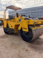 Mesin Penggilas Jalan Bekas SAKAI SW750N 10 Ton Vibratory Double Drum Steel Wheel Diesel Engine dengan Motor & Pompa