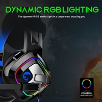 Casque d'écoute de jeu avec lumière LED et son surround, prise 3.5mm et port USB, meilleur casque de jeu filaire pour pc