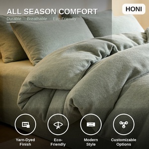 HONI OEM – Draps et housses de couette en coton personnalisés, entièrement surpiqués, moelleux et respirants pour toutes les saisons - Product Image 5