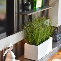 Simulasi Rumput Bawang Hijau Bunga Buatan Tanaman Pot Bahan PVC Tinggi 52.5cm Penggunaan Luar Ruangan Desain Bionik Cabang Tunggal